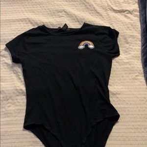 Black rainbow bodysuit